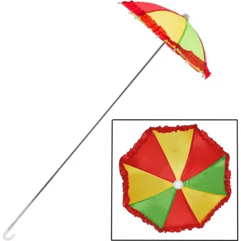 Karnevalový doplněk Klaunský deštník na dlouhé hůlce 75 cm