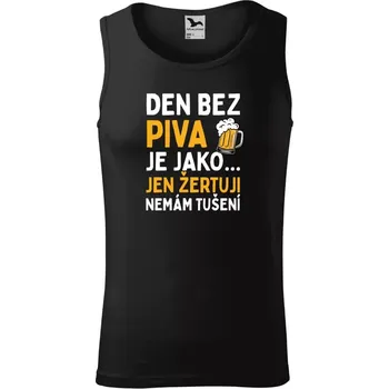Pánské tílko Pánské tílko Malfini Core Den bez piva je jako... jen žertuji, nemám tušení