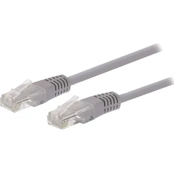 Síťový kabel Kabel C-TECH patchcord Cat5e, UTP, šedý, 20m CB-PP5-20