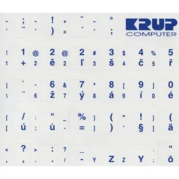 PremiumCord Česká přelepka na klávesnici - bílá, pkczb