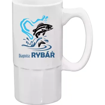 Sklenice Rybářský půllitr - Diagnóza: Rybář - 500 ml