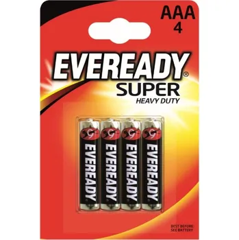 Článková baterie Energizer Eveready Super Heavy Duty AAA 4ks 7638900227550