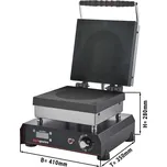 G.Gastro (2) Digital Ice Cream Cone Waffle Iron – Interchangeable 250×250 mm Plates, 1.2 kW