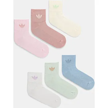 Pánské ponožky Ponožky adidas Originals 6-pack JV8602 růžová 03X, vel. 43/45