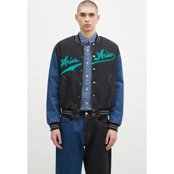 Pánský bomber Džínová bomber bunda Aries Varsity Denim Jacket AR7030302 černá 99X, vel. XL