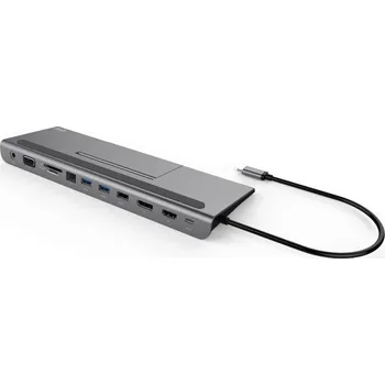 Příslušenství pro notebook i-Tec USB-C Metal Ergonomic 4K 3x Display Docking Station with Power Delivery 85 W + i-Tec Universal Charger 112 W C31FLATPRO112W