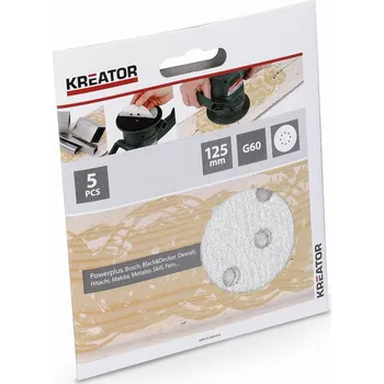 Příslušenství k nářadí Kreator KRT230554 - 5x Brusný papír 125 mm na barvu G60