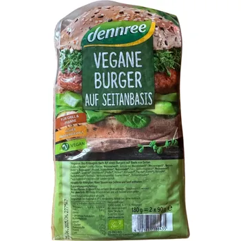 Omáčka Dennree Veganský seitanový burger 180 g bio BIO VEGAN Množství: 1 ks