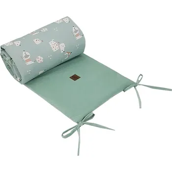 mantinel do postýlky EKO Chránič do postýlky VELVET Dogs Mint 360x35 cm