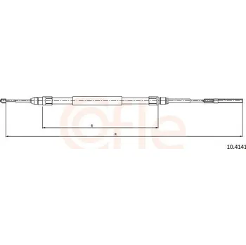 Brzdový systém Tažné lanko, parkovací brzda COFLE CFE10.4141
