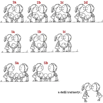 Svatební dekorace Svatební oznámení 220 – Kreslená rodinka