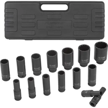 Klíč Forsage Sada dlouhých rázových hlavic 1/2" 10–36 mm