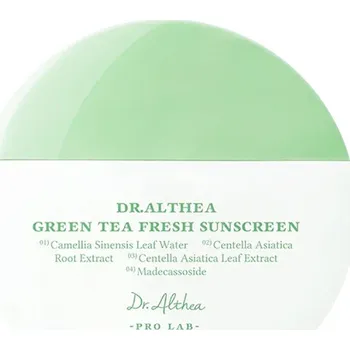 Přípravek na opalování Dr. Althea Pro Lab Green Tea Fresh Sunscreen SPF50+ opalovací krém s výtažkem ze zeleného čaje 45 ml