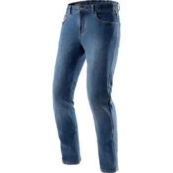 Moto kalhoty Džíny na motorku Rebelhorn Classic Monolayer seprané modré W38/L34