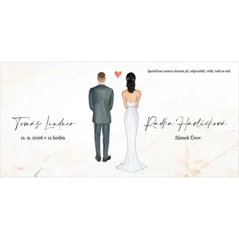 Svatební dekorace Svatební oznámení 254 – Nevěsta a ženich podle vás