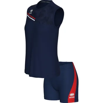 Fotbal ERREA´ ERREA ELOY Dámský volejbalový set BARVA: tmavě modrá - červená - bílá, Velikost: XL Profesionální set pro volejbalistky – výkon, komfort a udržitelnost