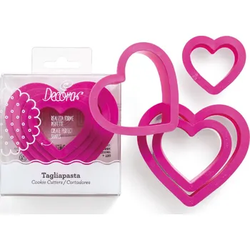 Vykrajovátko Decora Sada vykrajovátek srdce 4 ks