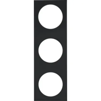 Elektrická zásuvka Berker INTEGRO Pure 3-kanálový rámeček černý matný