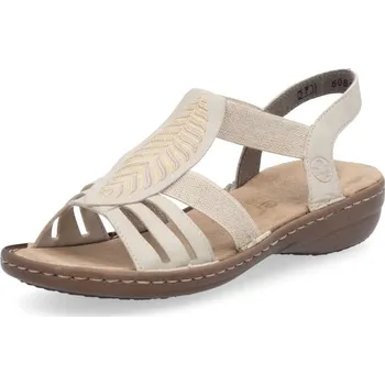 Dámská obuv Dámské sandály RIEKER 608C0-62 béžová S6 41