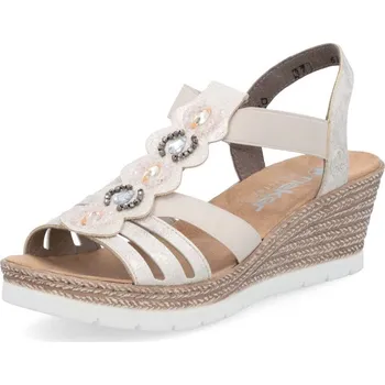 Dámská móda Dámské sandály RIEKER 619B2-60 béžová S6 42