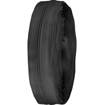 Zip Zip spirálový No 3 metráž pro jezdce typu ASIC, velké, 332 černá