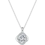 GRACE Silver Jewellery Stříbrný náhrdelník Paula 1 ct MOISSANITE + CERTIFIKÁT NH-MSN002 Stříbrná certifikát GRA, hadřík na čištění stříbra, dárková krabička GRA 8166471