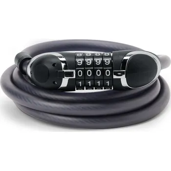 Zámek na kolo 704089 - Tchibo - Extra dlouhý univerzální ocelový kabelový zámek - barva: černá