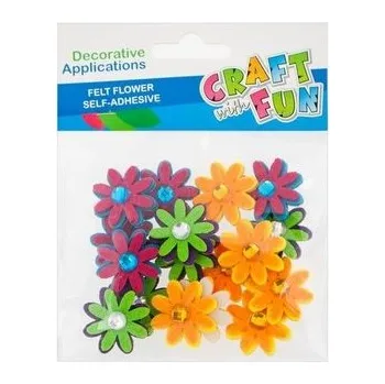Set školních potřeb Ozdoba dekoracyjna kwiaty filc samoprzyl 16szt