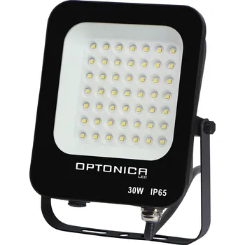 Optonica LED SMD reflektor 30W Černá Body IP65, Studená bílá