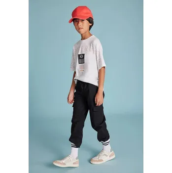 Chlapecké kalhoty Kalhoty s lněnou směsí pro děti Mayoral 6526.7D.Junior.PPYA černá 99X, vel. 166