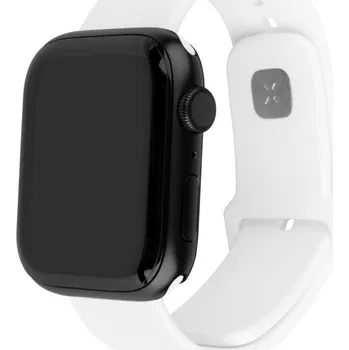 Módní doplněk Set silikonových řemínků FIXED Silicone Sporty Strap pro Apple Watch 42/44/45/46mm, bílý