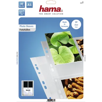 Hama foto fólie, DIN A4, pro 4-8 fotografií 10x15 cm, transparentní, 10 ks v bal.