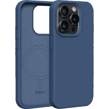 Pouzdro na mobilní telefon Silikonové TPU pouzdro Etteri Mag pro iPhone 15 Pro tmavě modré