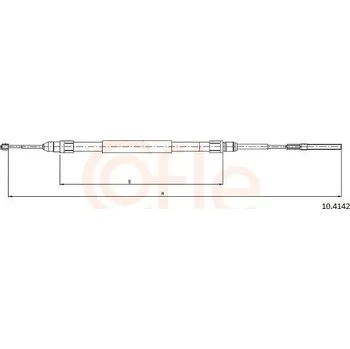 Brzdový systém Tažné lanko, parkovací brzda COFLE CFE10.4142