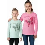 DÍVČÍ TRIČKO S MOTÝLEM MS7102 Velikost: 116, Barva: Zelená