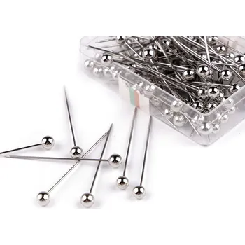 Nástroj na niť a příze Ozdobné špendlíky nerezové délka 38 mm Varianta: 1 nikl, Balení: 20 krab.