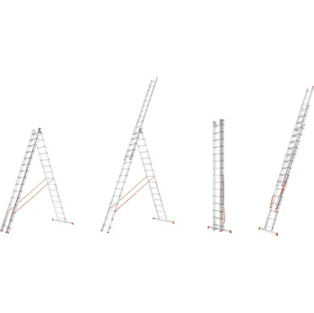 Žebřík JAKS Multifunkční hliníkový žebřík 3x12 73PRO S7312