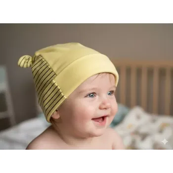 Kojenecké oblečení Kojenecká čepice Wolf-Demar Ouška žlutá