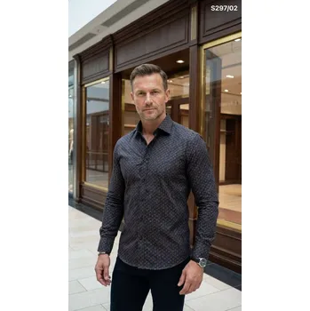 Pánská košile EGO MAN košile pánská S0297-02 slim fit 3XL tmavě modrá