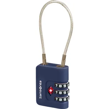 Příslušenství k zavazadlu SAMSONITE Ta Revolution Číselný zámek TSA s kabelem Modrý