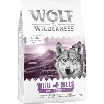 Krmivo pro psa 1kg Wolf of Wilderness Mini „Wild Hills“ – kachna