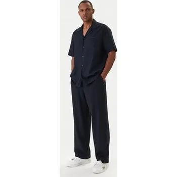 Pánské kalhoty Emporio Armani Kalhoty z materiálu EM000586 AF20590 UB102 Tmavomodrá Regular Fit XL