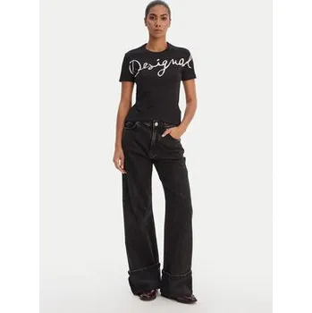 Dámské tričko Desigual T-Shirt 26SWTK07 Černá Regular Fit S