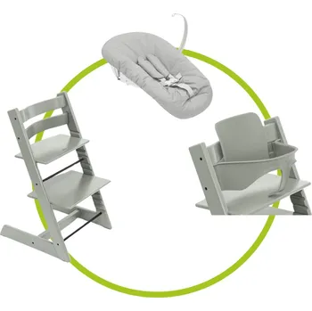 Akční set STOKKE Tripp Trapp židlička Glacier Green + Baby set + novorozenecká sada