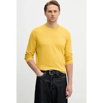 Pánský svetr Bavlněný svetr United Colors of Benetton 1098U1I76 žlutá 17X, vel. XXL