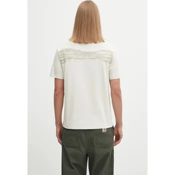 Pánské tričko Bavlněné tričko Napapijri S-Back Graphic NP0A88SUN1J1 béžová 80X, vel. XL