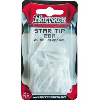 Příslušenství pro šipky Harrows T92 Hroty k šipkám STAR SOFT 30 ks v blistru - bílé