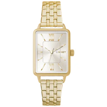 Hodinky MINET Zlaté dámské hodinky SIENA se zlatým ocelovým řemínkem MWL5419