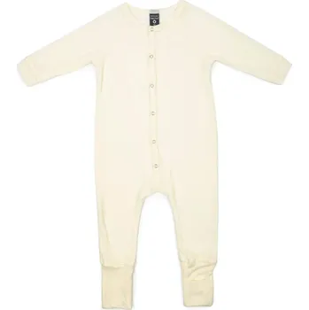 Kojenecký body Rostoucí merino pyžamo dětské (overal) béžové Smallstuff Velikost: 56