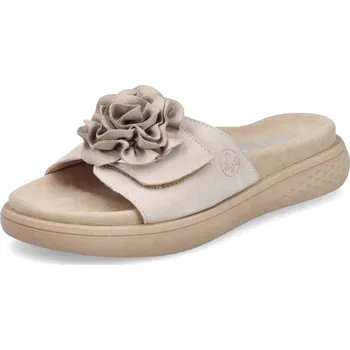 Dámské pantofle Dámské nazouváky RIEKER V1562-62 béžová S6 37